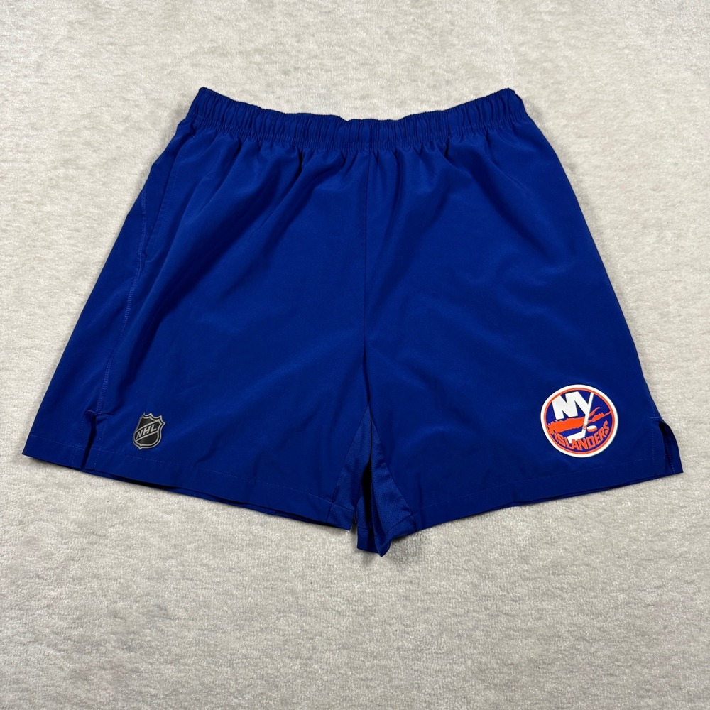 New York Islanders NHL Fanatics Authentic Pro Training Shorts‎ Mens L Blue